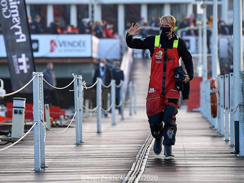 départ Maxime Sorel Vendée Globe 2020